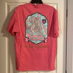 Simply Southern Short Sleeve Tee Manatee “good vibes only”